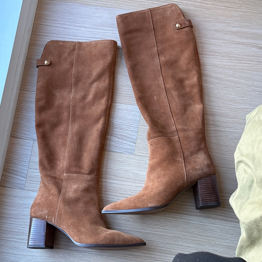 Tall Suede Knee Boots - Picture 2 of 5
